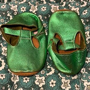 Mon Petit 8C Emerald Green Soft Sole Mary Jane Shoes